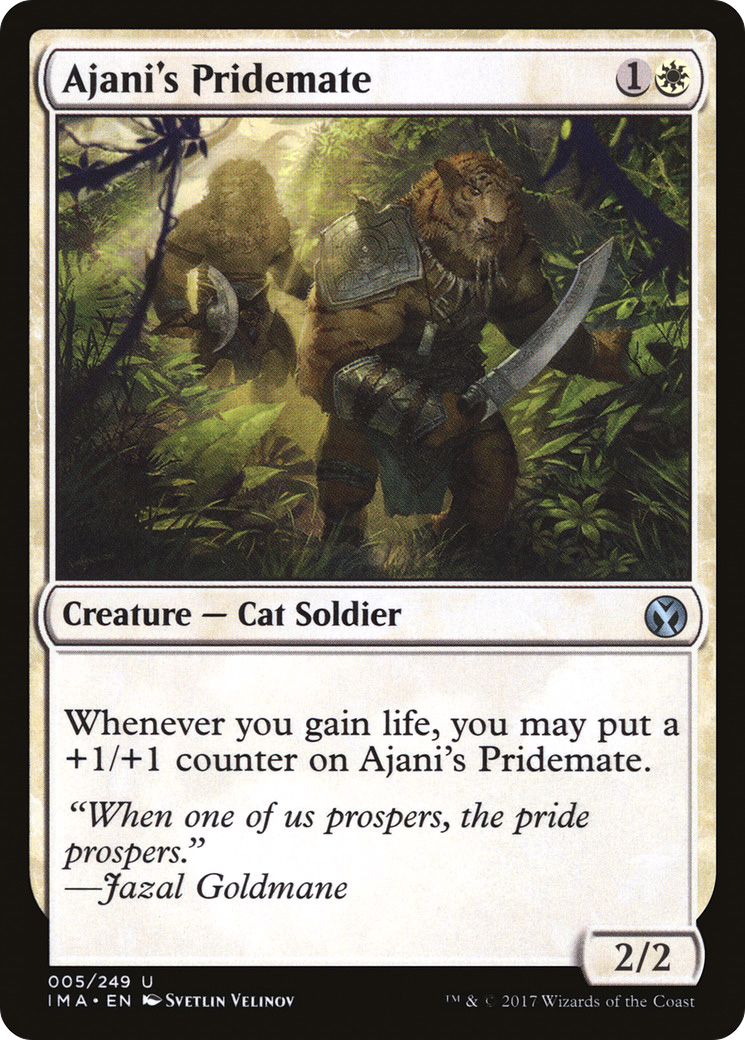 Ajani's Pridemate (IMA-005) - Iconic Masters Foil