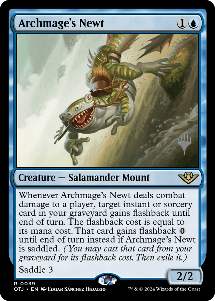 Archmage's Newt (PPOTJ-039) - Outlaws of Thunder Junction Promos (Promo Pack)