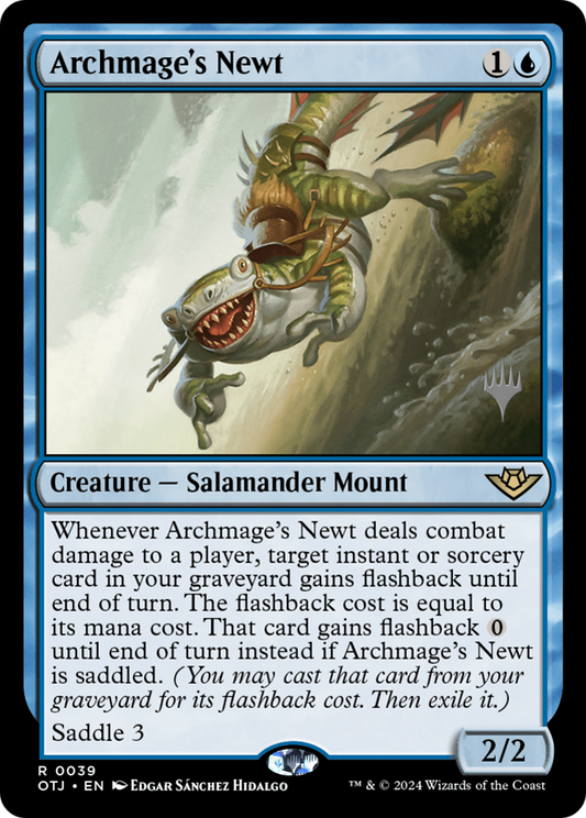 Archmage's Newt (PPOTJ-039) - Outlaws of Thunder Junction Promos (Promo Pack)
