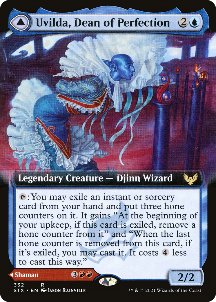 Uvilda, Dean of Perfection // Nassari, Dean of Expression (STX-332) - Strixhaven: School of Mages: (Extended Art) Foil