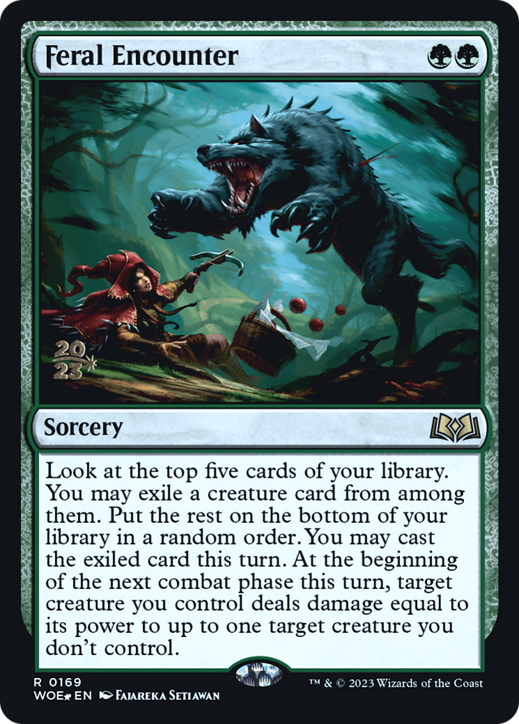 Feral Encounter (PRE-169) - Wilds of Eldraine Promos (Prerelease) Foil