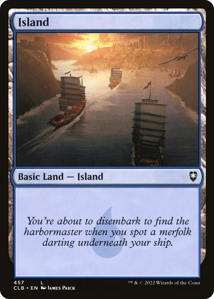 Island (CLB-457) - Commander Legends: Battle for Baldur's Gate Foil