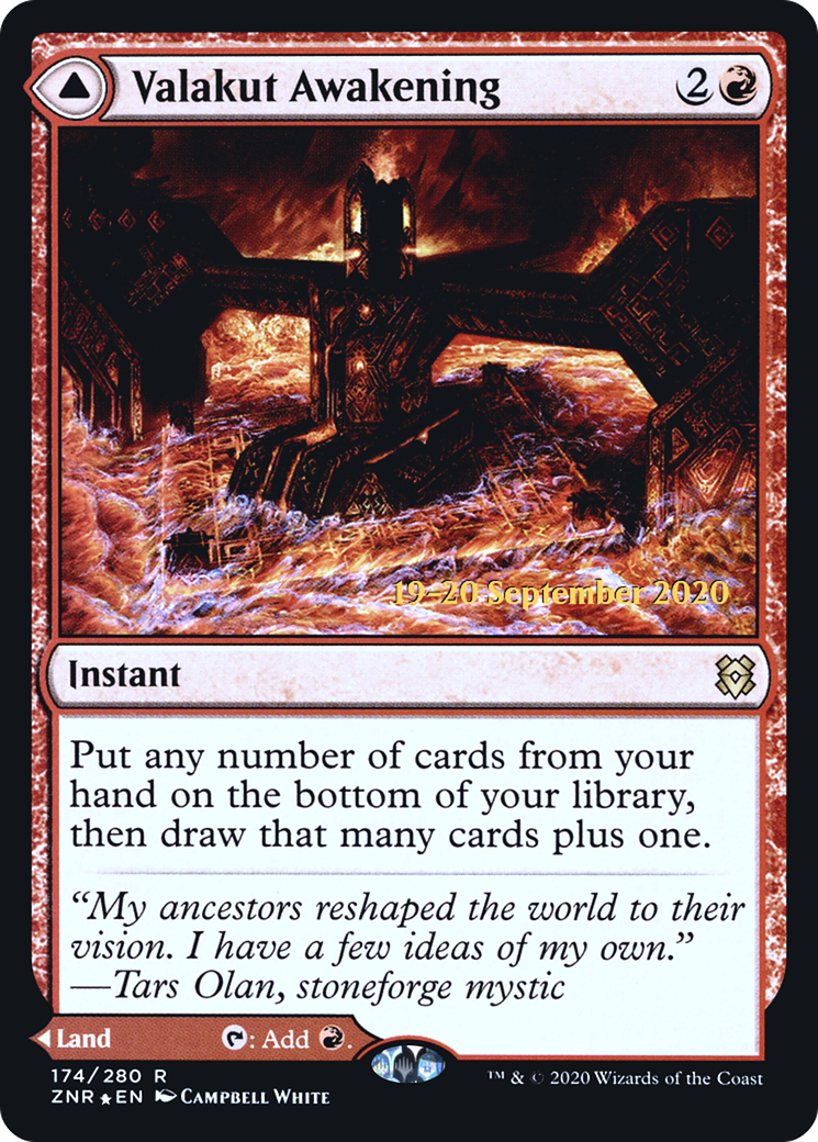 Valakut Awakening // Valakut Stoneforge (PRE-174S) - Zendikar Rising Promos (Prerelease) Foil
