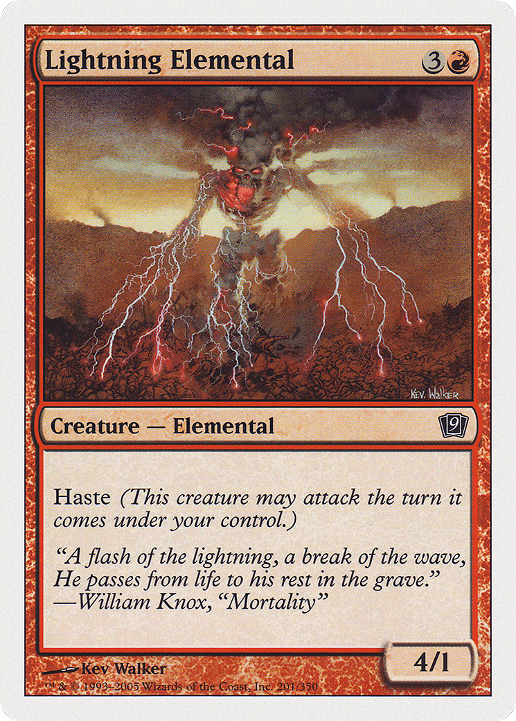 Lightning Elemental (9ED-201) - Ninth Edition