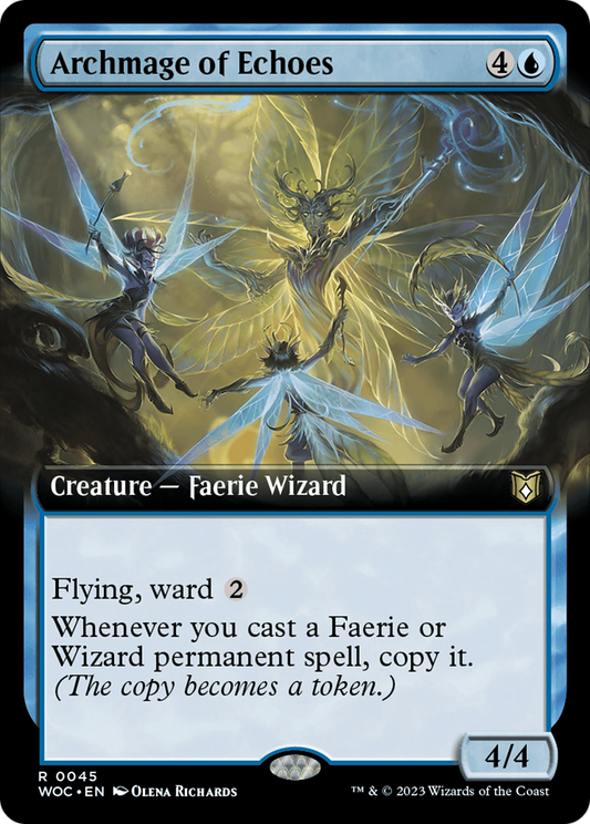 Archmage of Echoes (Extended Art) (WOC-045) - Wilds of Eldraine Commander: (Extended Art)