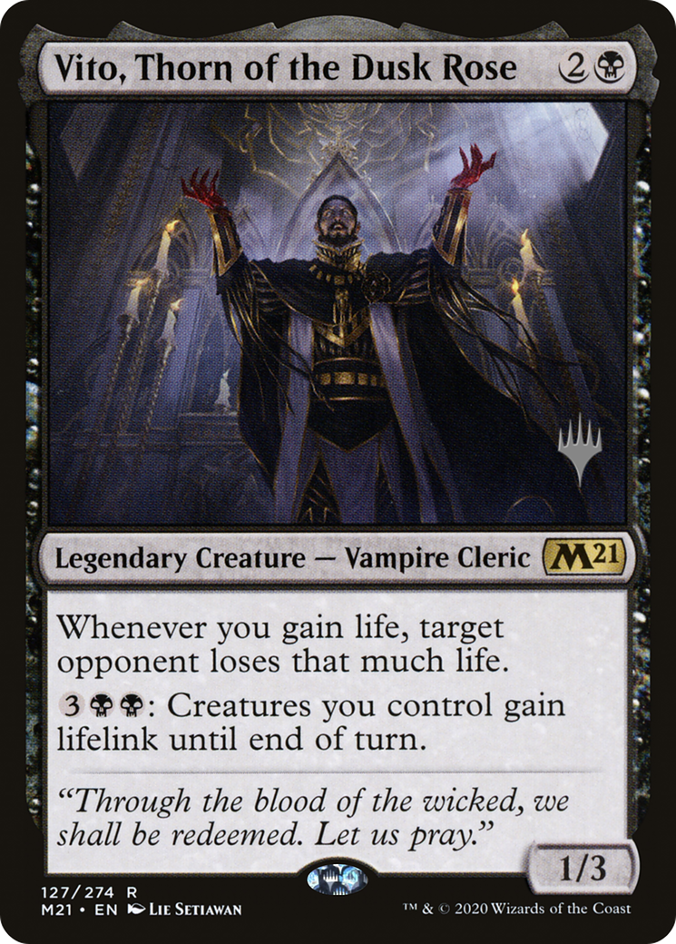 Vito, Thorn of the Dusk Rose (PPM21-127) - Core Set 2021 Promos (Promo Pack)