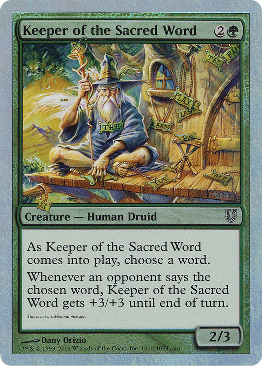 Keeper of the Sacred Word (UNH-101★) - Unhinged Foil