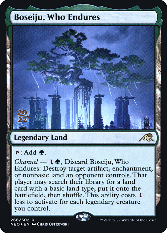 Boseiju, Who Endures (PRE-266S) - Kamigawa: Neon Dynasty Promos (Prerelease) Foil