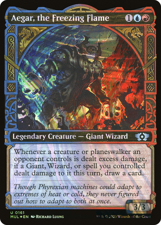 Aegar, the Freezing Flame (Halo Foil) (MUL-161) - Multiverse Legends: (Showcase) Foil