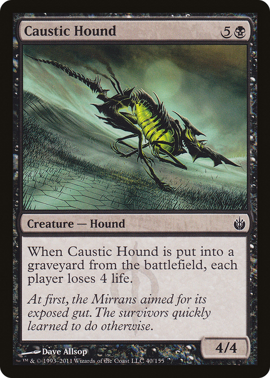 Caustic Hound (MBS-040) - Mirrodin Besieged Foil