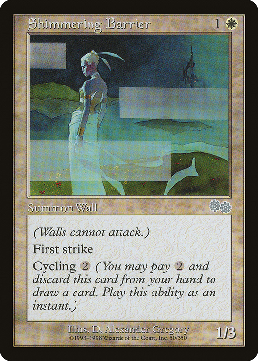 Shimmering Barrier (USG-050) - Urza's Saga