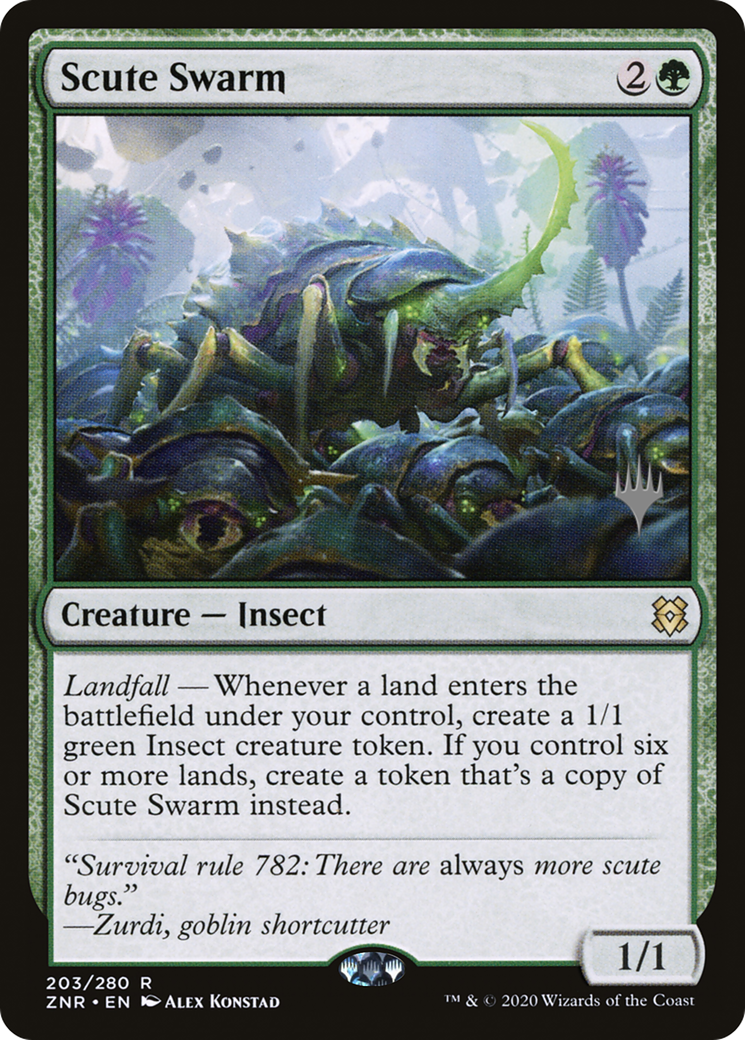 Scute Swarm (PPZNR-203P) - Zendikar Rising Promos (Promo Pack)