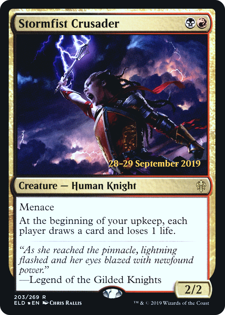 Stormfist Crusader (PRE-203S) - Throne of Eldraine Promos (Prerelease) Foil