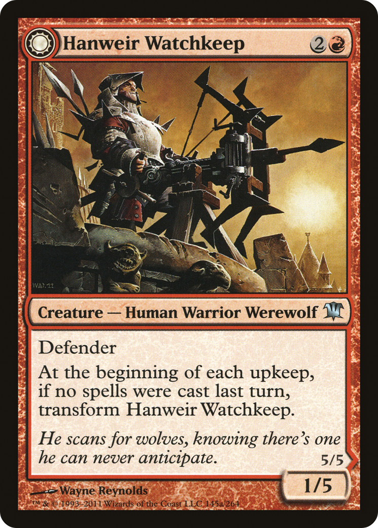 Hanweir Watchkeep // Bane of Hanweir (ISD-145) - Innistrad: (Double Faced Transform)