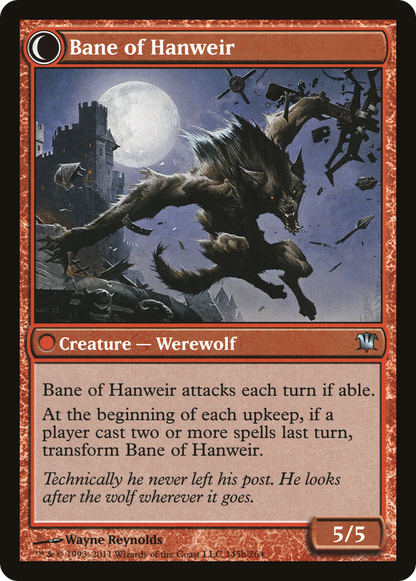 Hanweir Watchkeep // Bane of Hanweir (ISD-145) - Innistrad: (Double Faced Transform)