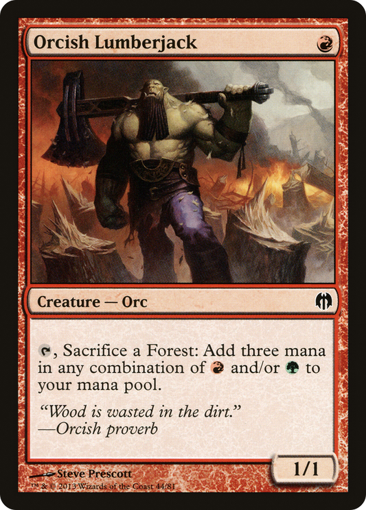 Orcish Lumberjack (DDL-044) - Duel Decks: Heroes vs. Monsters