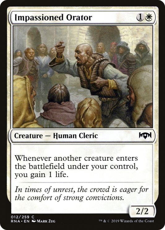 Impassioned Orator (RNA-012) - Ravnica Allegiance