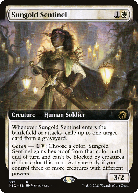 Sungold Sentinel (MID-332) - Innistrad: Midnight Hunt: (Extended Art)