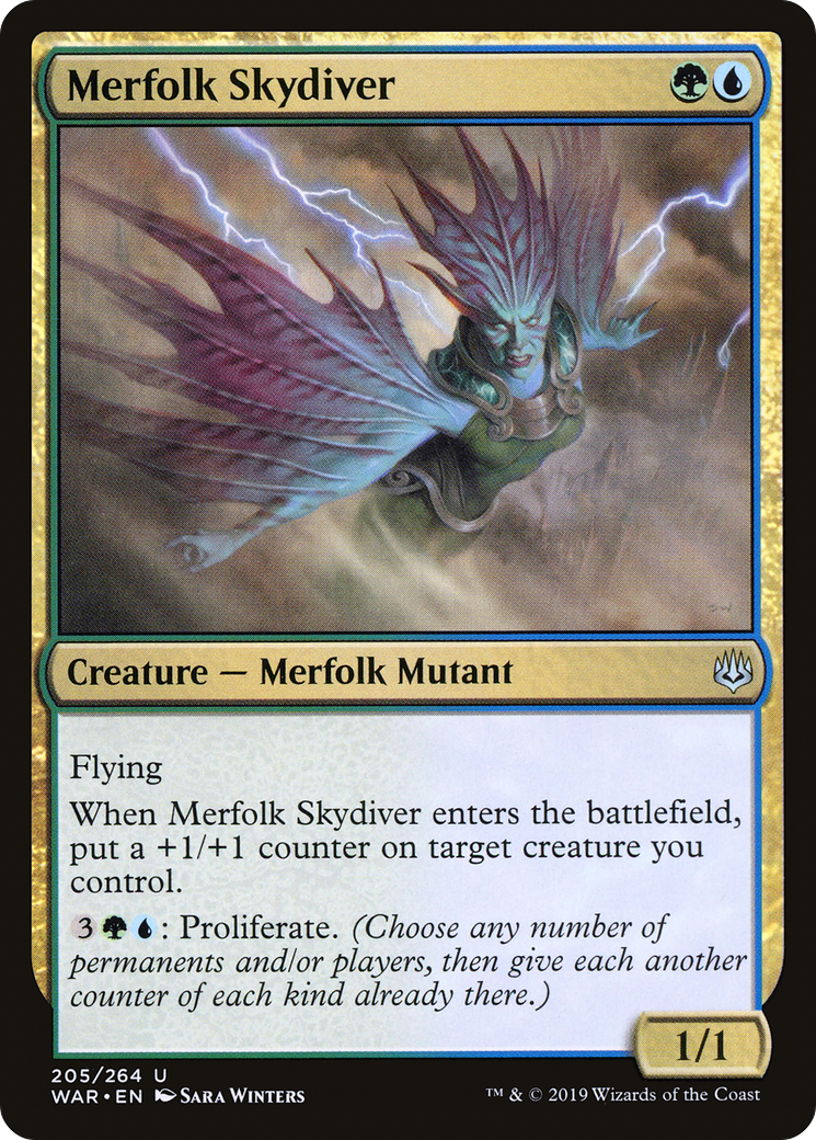 Merfolk Skydiver (WAR-205) - War of the Spark