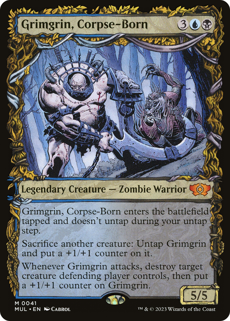 Grimgrin, Corpse-Born (MUL-041) - Multiverse Legends: (Showcase) Foil