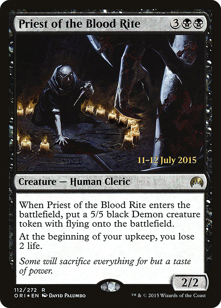 Priest of the Blood Rite (PORI-112S) - Magic Origins Promos Foil