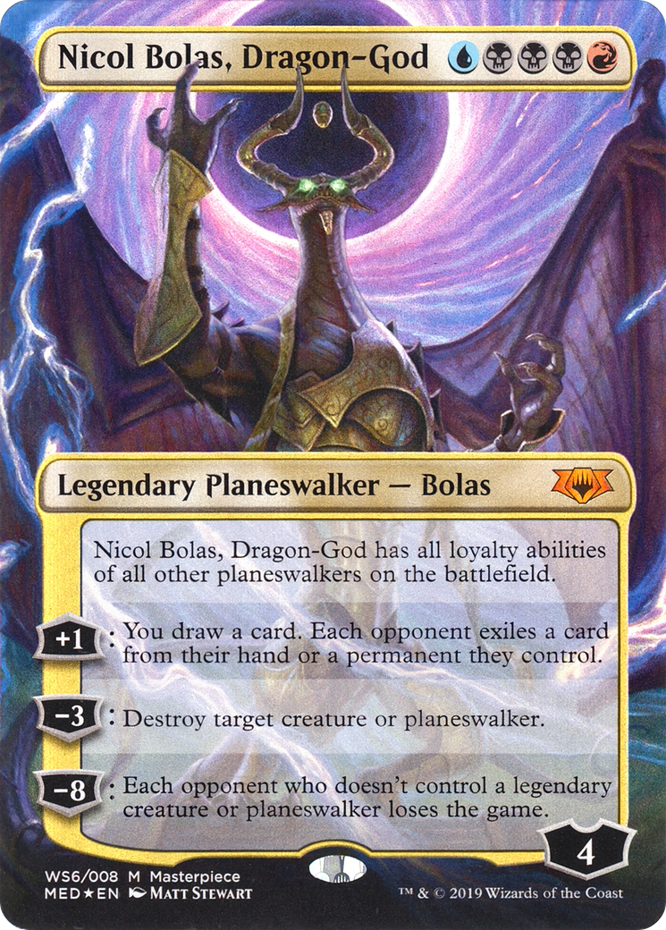 Nicol Bolas, Dragon-God (MED-WS6) - Mythic Edition (Borderless) Foil