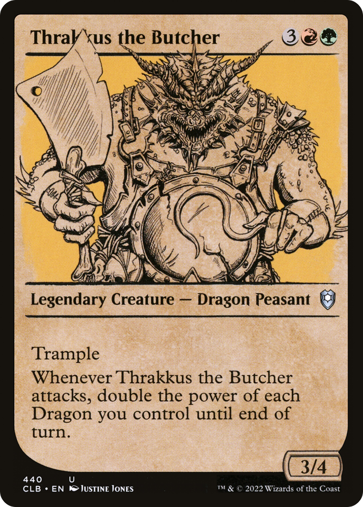 Thrakkus the Butcher (CLB-440) - Commander Legends: Battle for Baldur's Gate: (Showcase) Foil