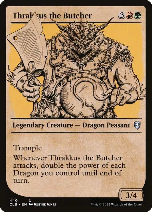 Thrakkus the Butcher (CLB-440) - Commander Legends: Battle for Baldur's Gate: (Showcase) Foil