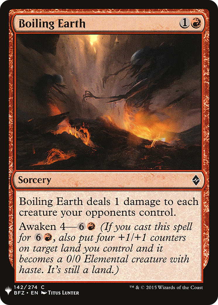 Boiling Earth (LIST-BFZ-142) - The List