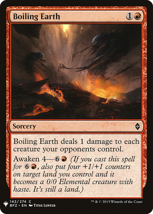 Boiling Earth (LIST-BFZ-142) - The List