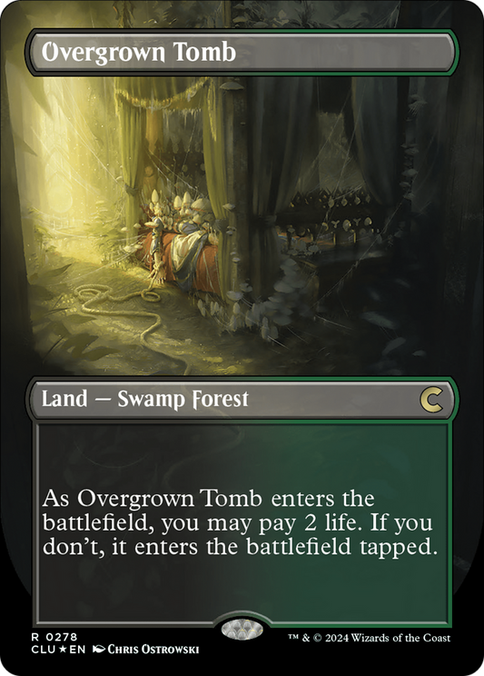 Overgrown Tomb (CLU-278) - Ravnica: Clue Edition (Borderless) Foil