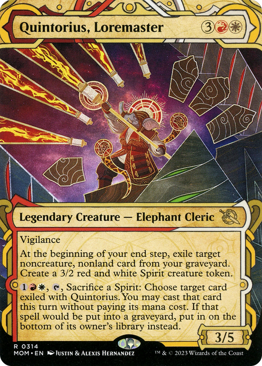 Quintorius, Loremaster (Showcase) (MOM-314) - March of the Machine: (Showcase) (Borderless)