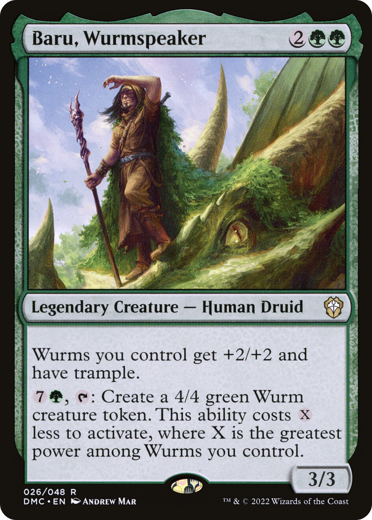 Baru, Wurmspeaker (DMC-026) - Dominaria United Commander Foil