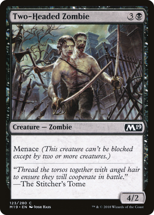 Two-Headed Zombie (M19-123) - Core Set 2019