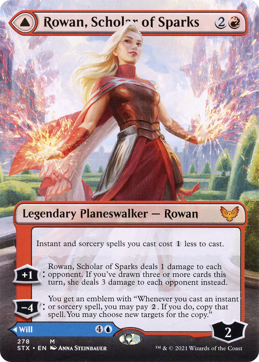 Rowan, Scholar of Sparks // Will, Scholar of Frost (STX-278) - Strixhaven: School of Mages (Borderless)