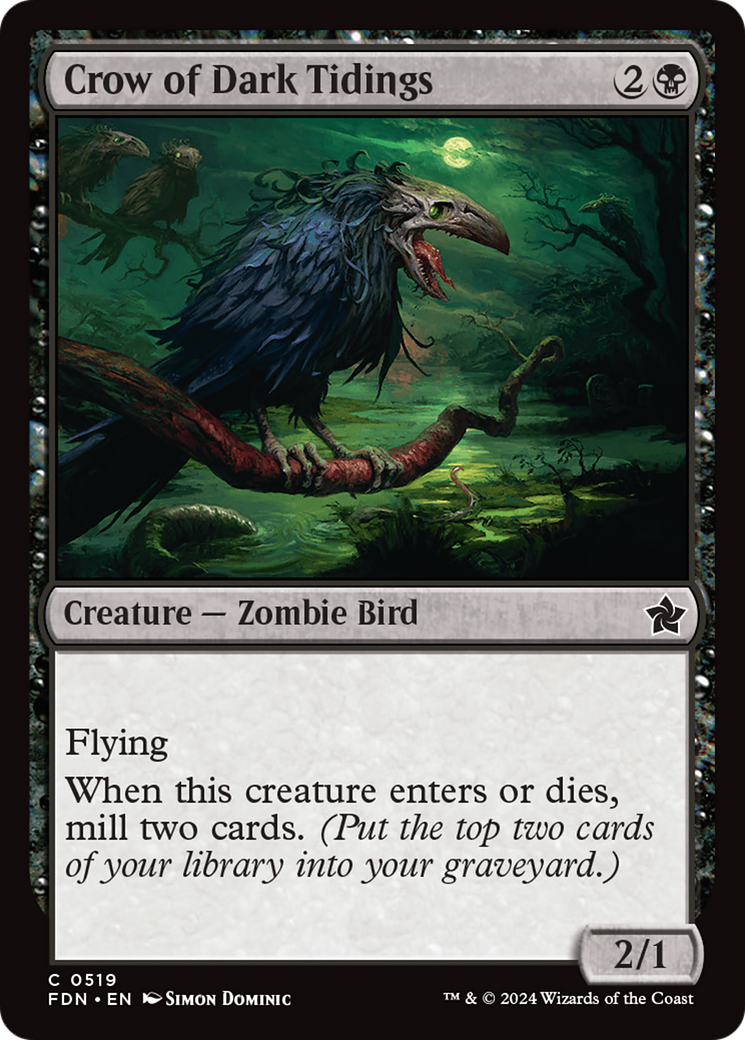 Crow of Dark Tidings (FDN-519) - Foundations