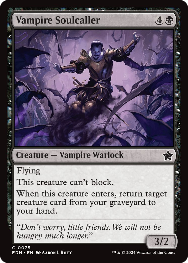 Vampire Soulcaller (FDN-075) - Foundations Foil