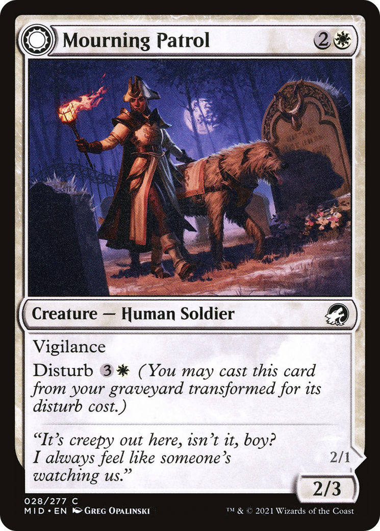 Mourning Patrol // Morning Apparition (MID-028) - Innistrad: Midnight Hunt: (Double Faced Transform)