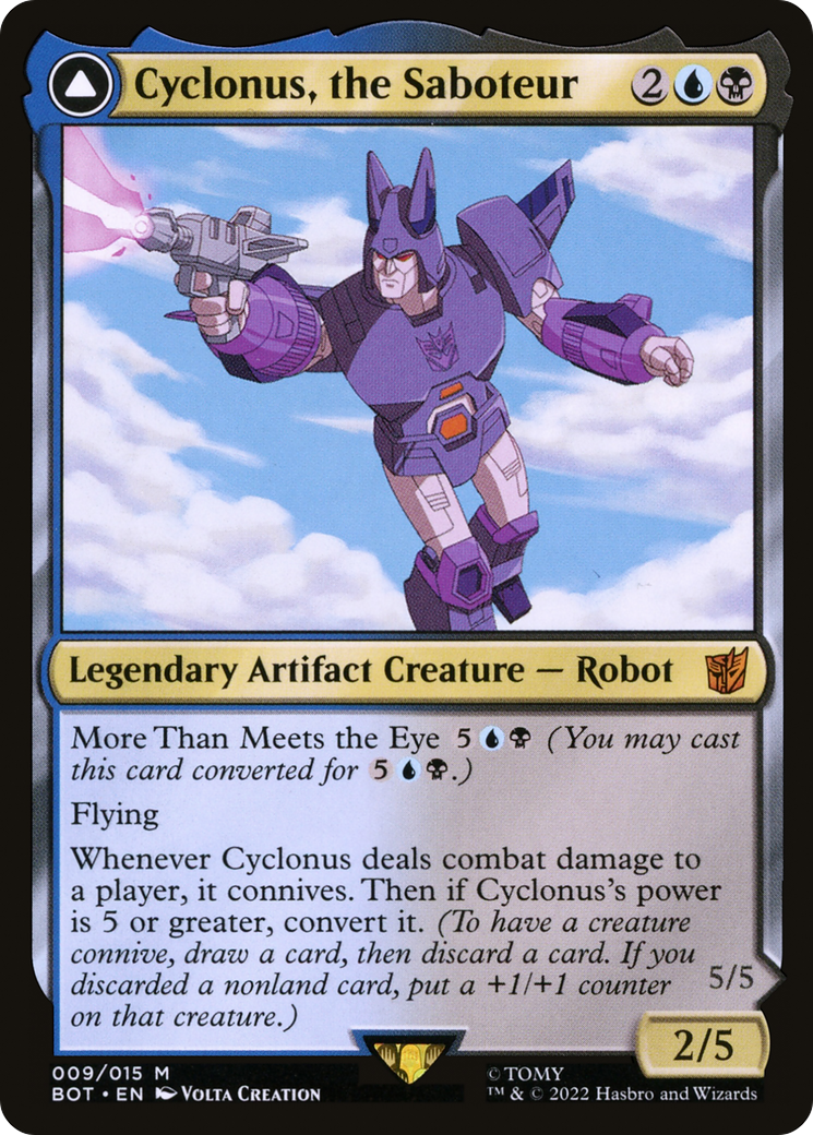 Cyclonus, the Saboteur // Cyclonus, Cybertronian Fighter (BOT-009) - Transformers: (convertdfc) Foil