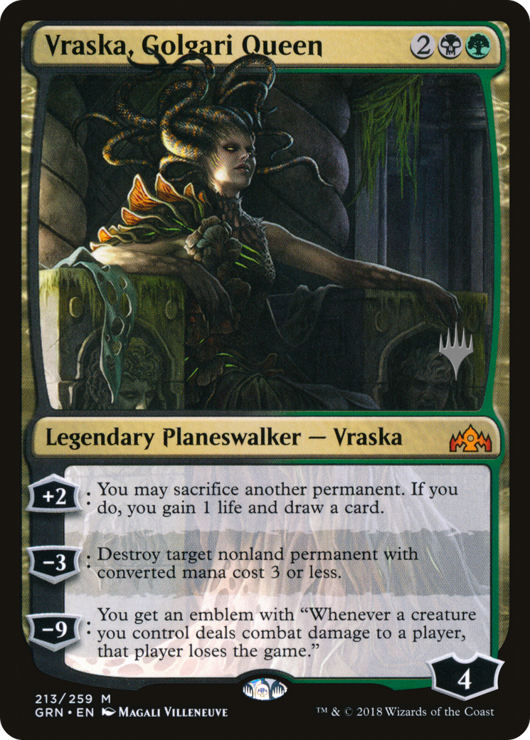 Vraska, Golgari Queen (PPTHB-213) - Guilds of Ravnica Promos (Promo Pack)