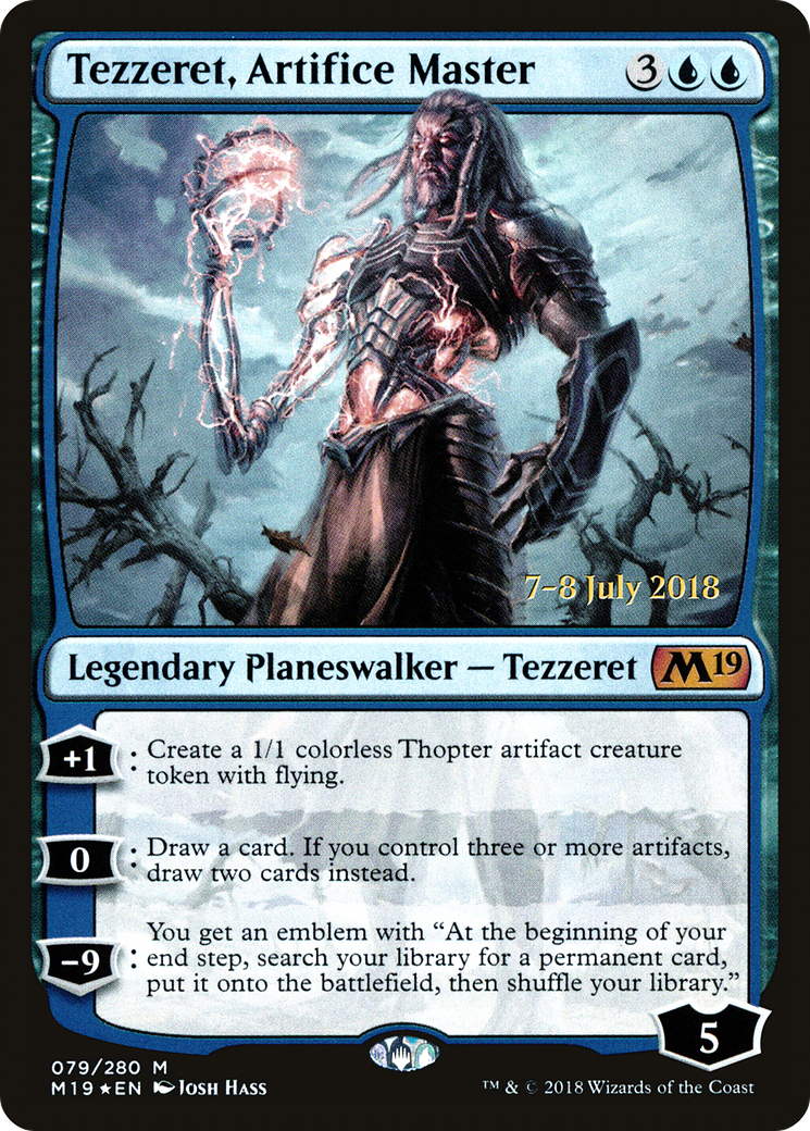 Tezzeret, Artifice Master (PM19-79S) - Core Set 2019 Promos Foil