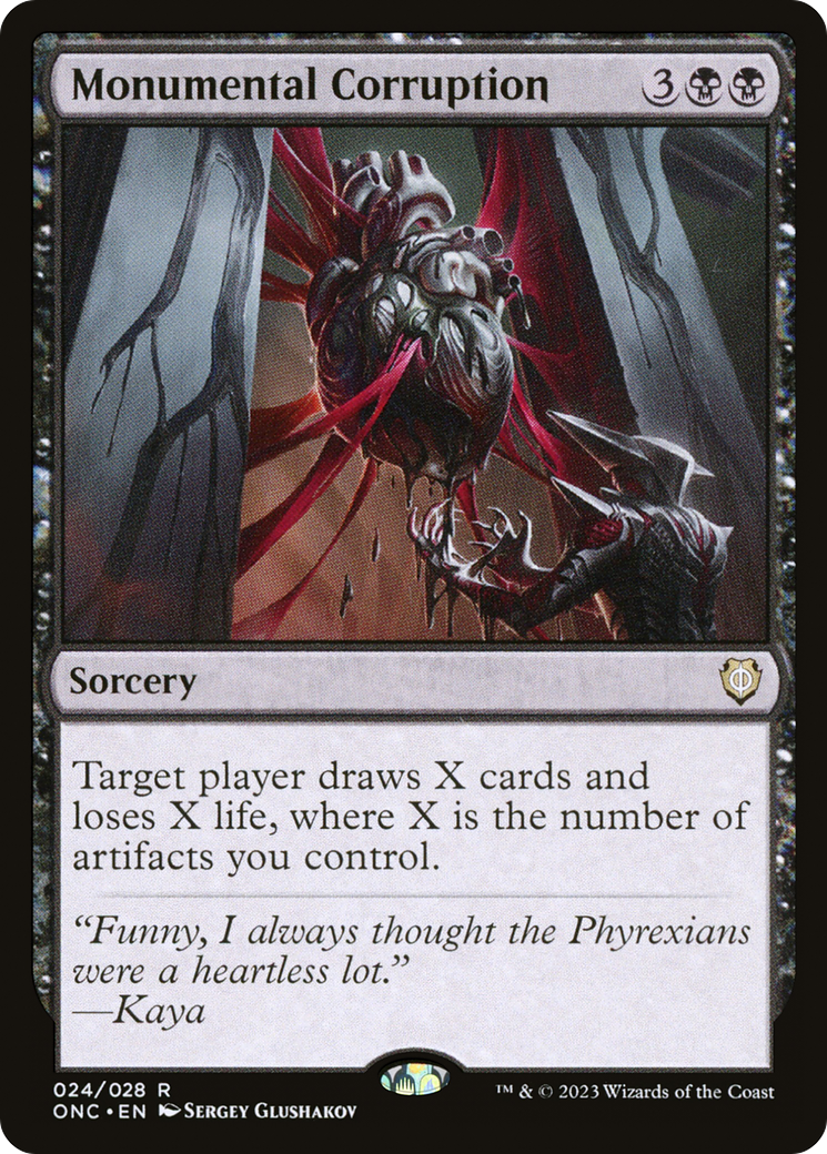 Monumental Corruption (ONC-024) - Phyrexia: All Will Be One Commander Foil