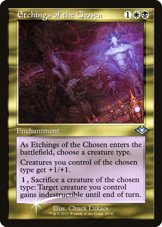 Etchings of the Chosen (H1R-025) - Modern Horizons 1 Timeshifts Etched Foil