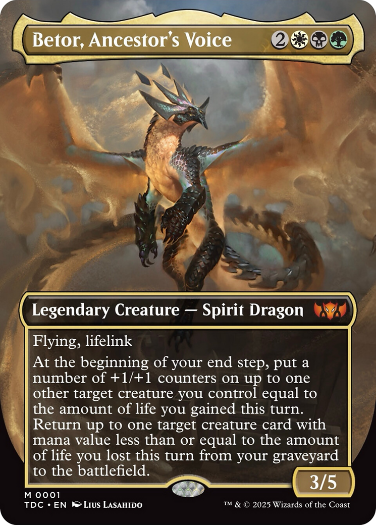 Betor, Ancestor's Voice  (Borderless)(TDC-001) - Commander: Tarkir: Dragonstorm Foil