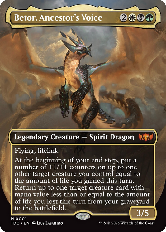 Betor, Ancestor's Voice  (Borderless)(TDC-001) - Commander: Tarkir: Dragonstorm