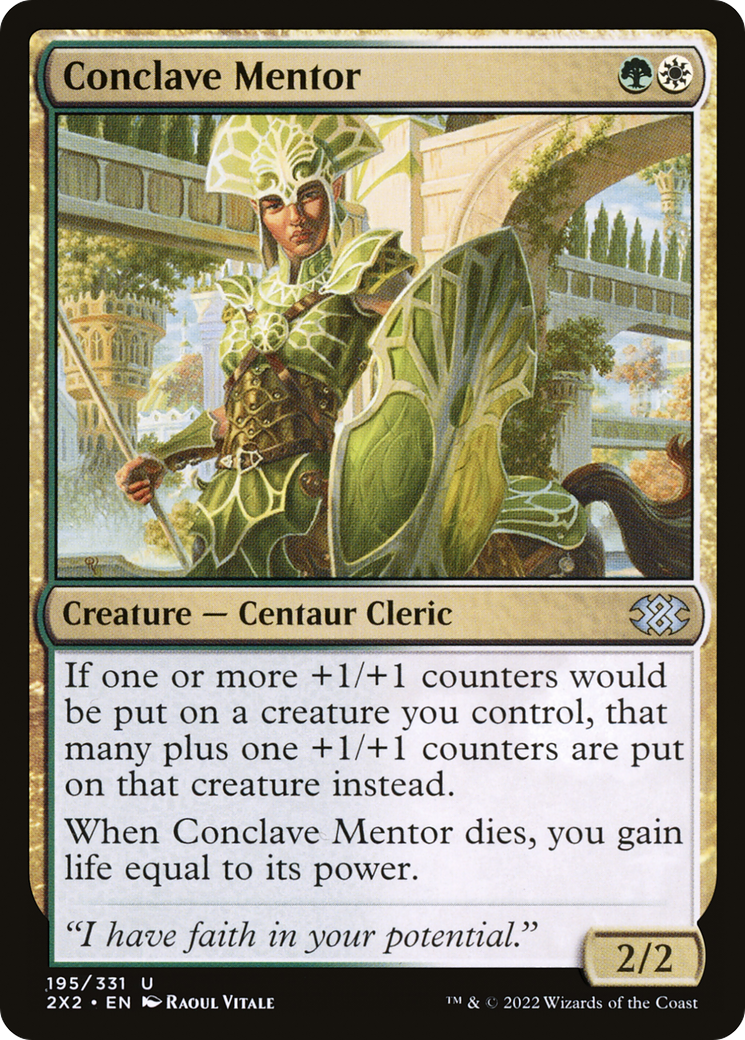 Conclave Mentor (2X2-195) - Double Masters 2022 Foil