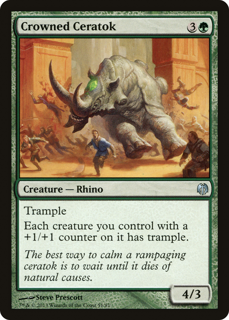 Crowned Ceratok (DDL-051) - Duel Decks: Heroes vs. Monsters