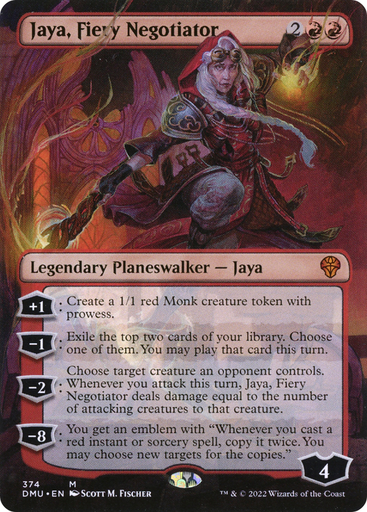 Jaya, Fiery Negotiator (Borderless) (DMU-374) - Dominaria United (Borderless) Foil