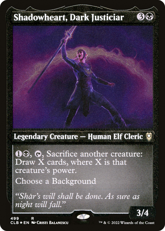 Shadowheart, Dark Justiciar (CLB-499) - Commander Legends: Battle for Baldur's Gate Etched Foil