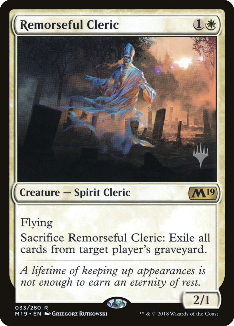 Remorseful Cleric (PPM20-033) - Core Set 2019 Promos (Promo Pack)